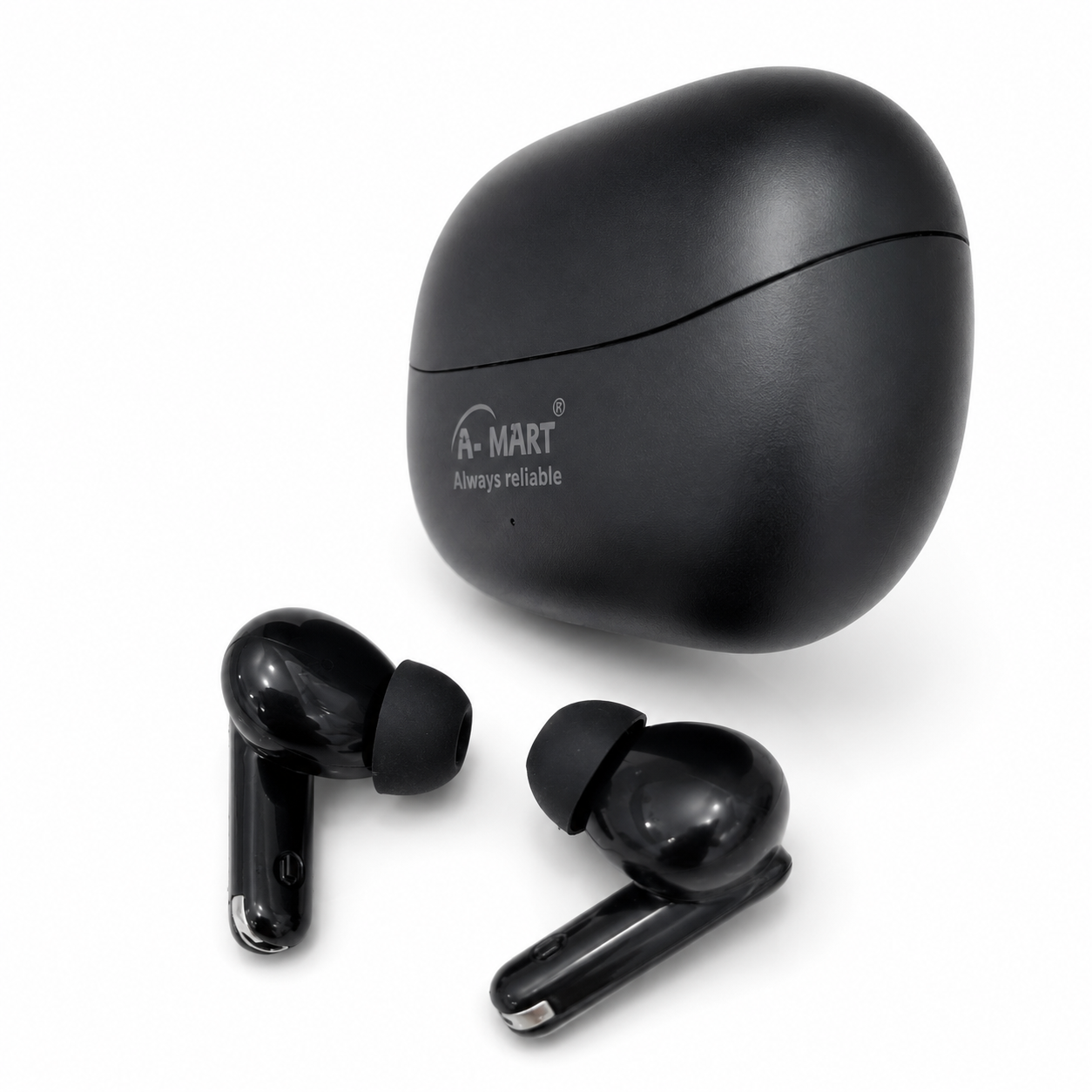 A-MART A-809 Premium True Wireless Earbuds | ANC Active Noise Reduction | 35 Hours Playtime | Deep BASS & 3D Stereo Effect | Bluetooth 5.4 | (Black)