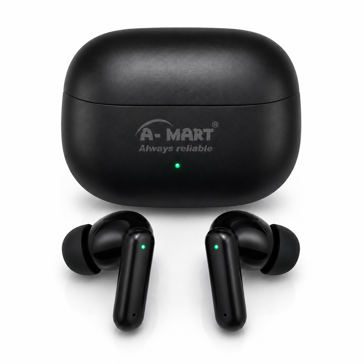 A-MART A-809 Premium True Wireless Earbuds | ANC Active Noise Reduction | 35 Hours Playtime | Deep BASS & 3D Stereo Effect | Bluetooth 5.4 | (Black)