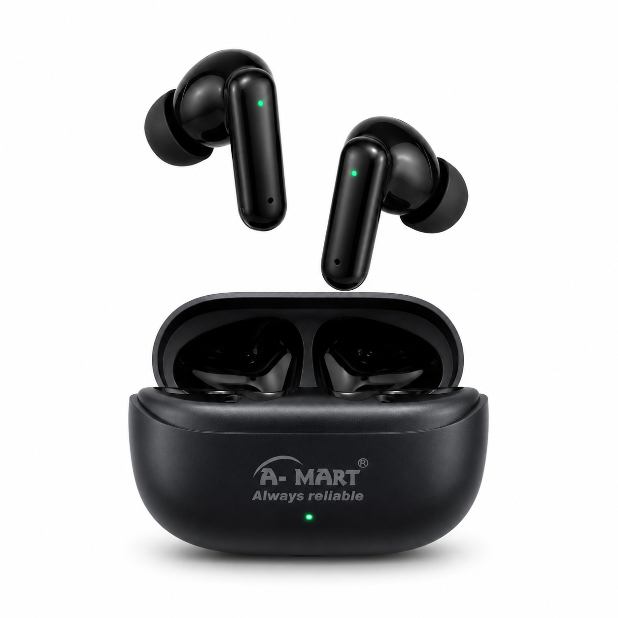 A-MART A-809 Premium True Wireless Earbuds | ANC Active Noise Reduction | 35 Hours Playtime | Deep BASS & 3D Stereo Effect | Bluetooth 5.4 | (Black)