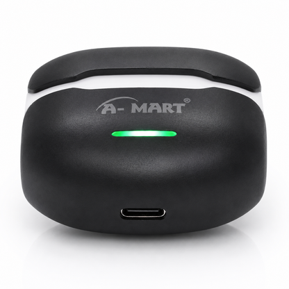 A-MART A-10 Premium Gaming Earbuds (Black & White) | Bluetooth 5.4 | -48dB Noise Reduction | 1000H Standby Battery | Waterproof Wireless Earphones with Instant Connection