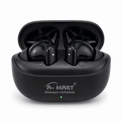 A-MART A-809 Premium True Wireless Earbuds | ANC Active Noise Reduction | 35 Hours Playtime | Deep BASS & 3D Stereo Effect | Bluetooth 5.4 | (Black)
