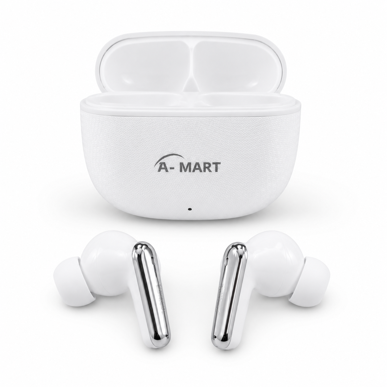 A-MART A-811 Premium Wireless Earbuds | 45 Hours Music Playtime | ENC & ANC Noise Reduction | Bluetooth V5.3 Intelligent Chip | Zero Delay Lossless Audio |  (White)