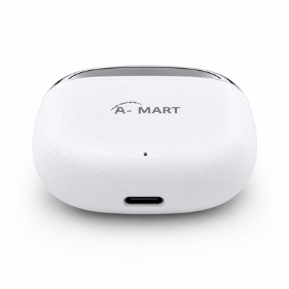 A-MART A-811 Premium Wireless Earbuds | 45 Hours Music Playtime | ENC & ANC Noise Reduction | Bluetooth V5.3 Intelligent Chip | Zero Delay Lossless Audio |  (White)