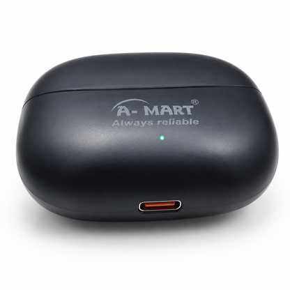 A-MART A-809 Premium True Wireless Earbuds | ANC Active Noise Reduction | 35 Hours Playtime | Deep BASS & 3D Stereo Effect | Bluetooth 5.4 | (Black)