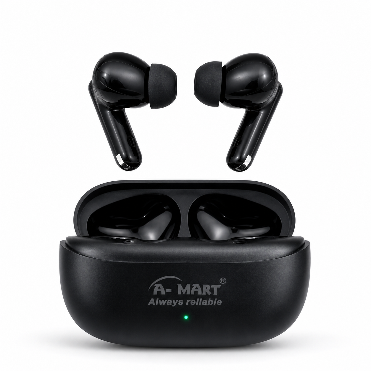 A-MART A-809 Premium True Wireless Earbuds | ANC Active Noise Reduction | 35 Hours Playtime | Deep BASS & 3D Stereo Effect | Bluetooth 5.4 | (Black)