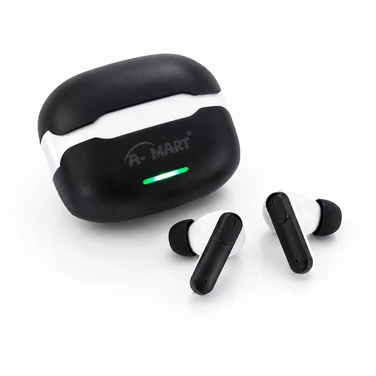 A-MART A-10 Premium Gaming Earbuds (Black & White) | Bluetooth 5.4 | -48dB Noise Reduction | 1000H Standby Battery | Waterproof Wireless Earphones with Instant Connection