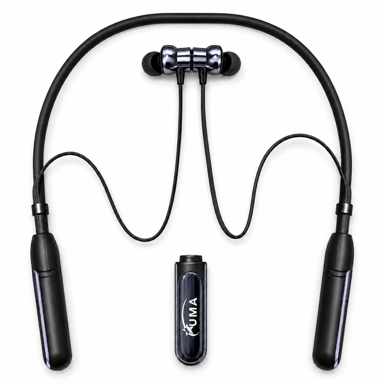 UMA N-970Ultra Wireless Neckband with 4 Magic Voice Changer Modes | Detachable Extra Battery, Magnetic Control, Deep Bass