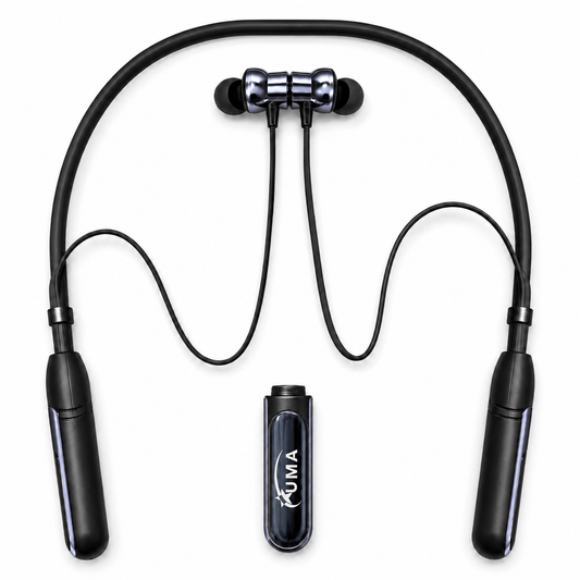 UMA N-970Ultra Wireless Neckband with 4 Magic Voice Changer Modes | Detachable Extra Battery, Magnetic Control, Deep Bass
